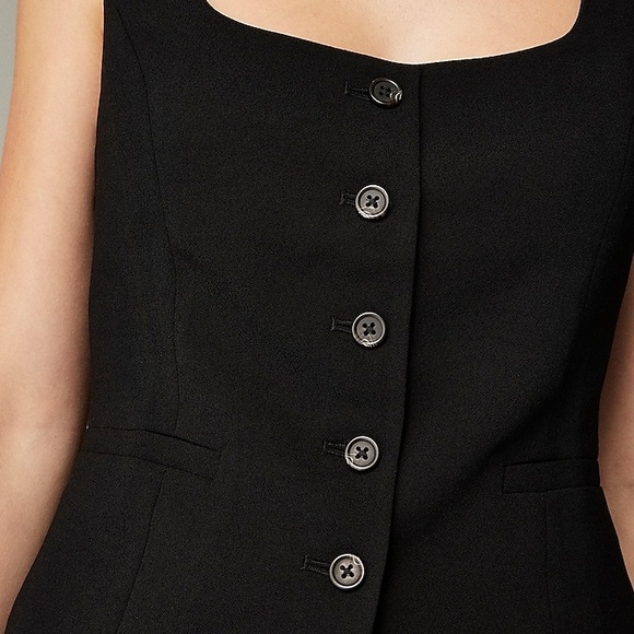 NEW J Crew ‘Scoopneck Vest in Drapey Crepe’ in Black Size 4 $98 Retail - Picture 9 of 11